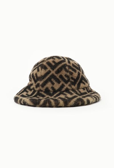 Fendi 2019 Monogram Shearling Bucket Hat - 2