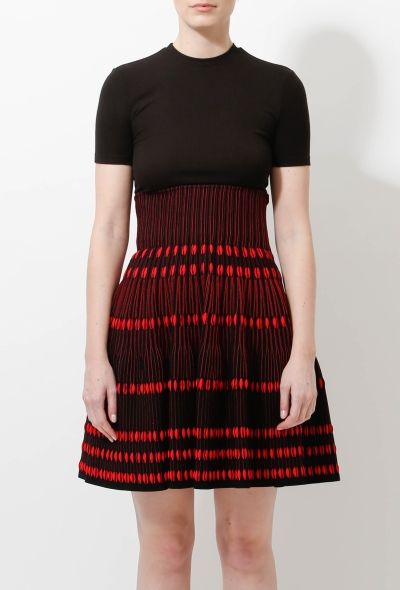 Alaïa Graphic Flared Corset Skirt - 2