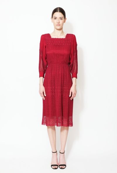 Floral Lace Crêpe Dress - 1