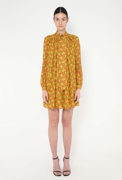 Saint Laurent S/S 2016 Chiffon Lavallière Dress - 1