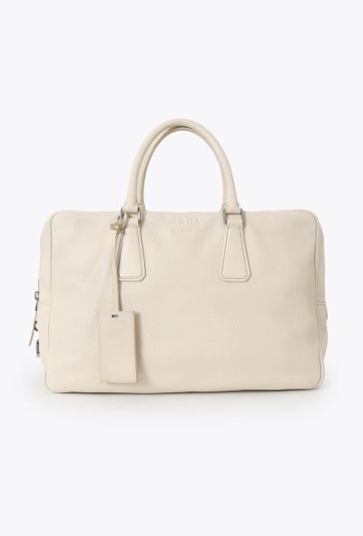 Prada Large White Calfskin Bag - 1