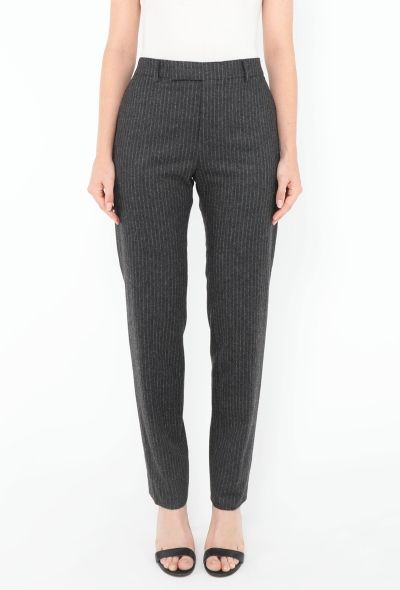 Céline 2024 Felted Pinstripe Trousers - 2