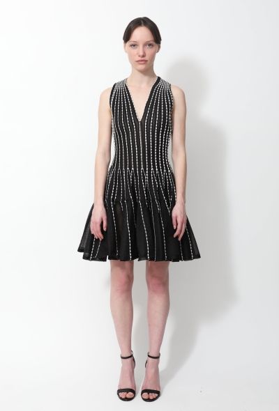 Dior Bicolor Dotted Flared Dress - 1