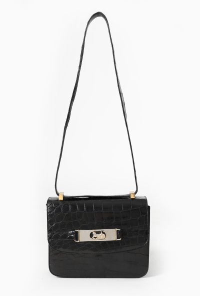 Céline '70s Crocodile Shoulder Bag - 1