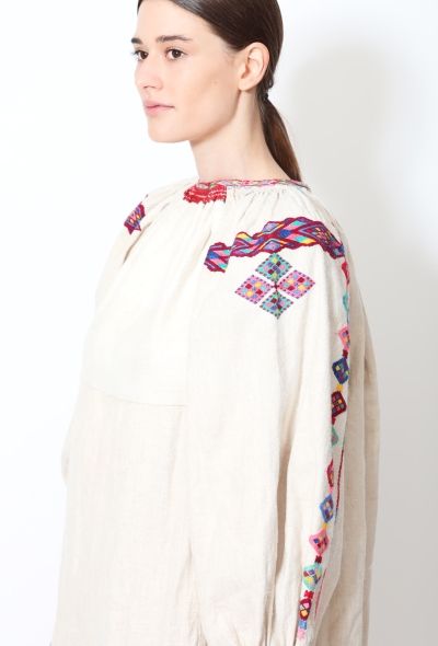 World Treasures Authentic Embroidered Linen Tunic - 2
