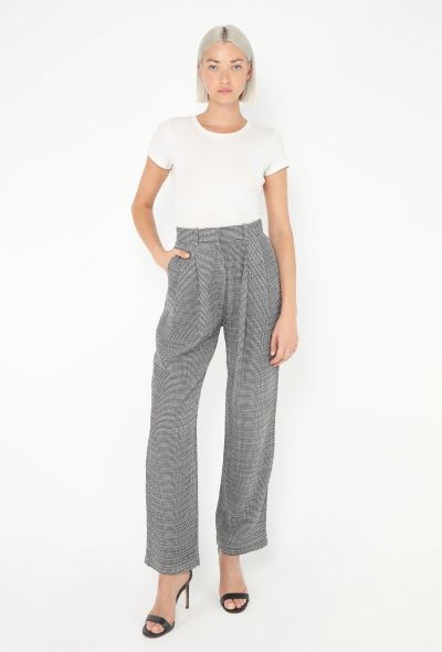 Céline Silk Houndstooth Trousers - 1
