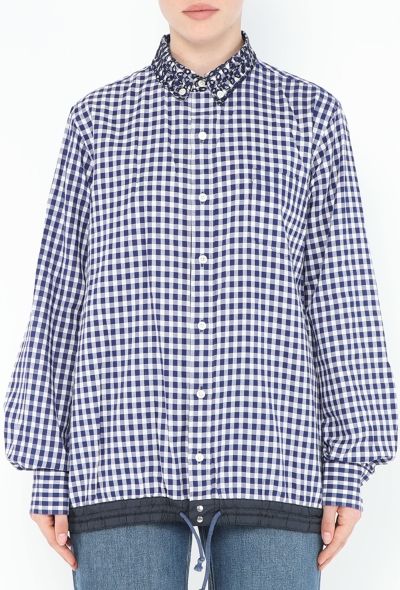 Sacai S/S 2014 Gingham Eyelet Shirt - 1