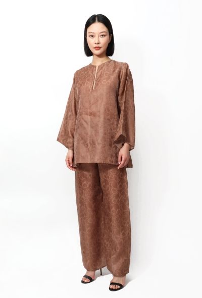 Oscar De La Renta Paisley Print Silk Ensemble - 2