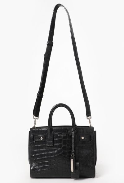 Saint Laurent Crocodile Embossed Nano Sac de Jour - 2