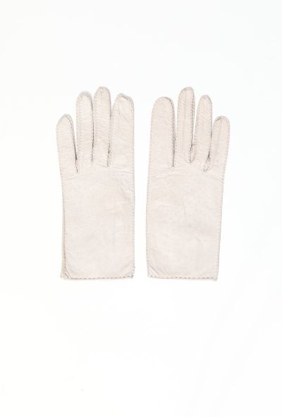 Perforated Lambskin Leather Gloves - 1