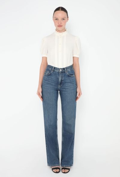 Céline 2020 Silk Ruffled Trim Blouse - 2