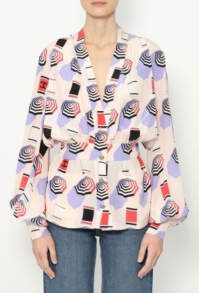 Chanel S/S 2019 Printed Silk Blouse - 1