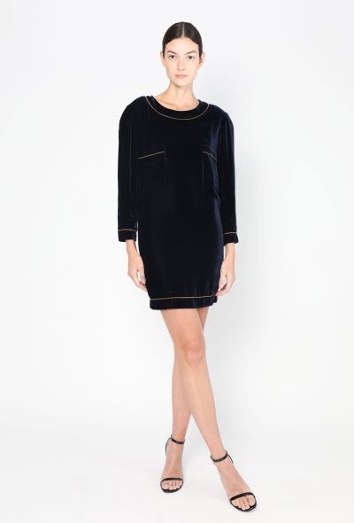 Chanel RARE 1995 Haute Couture Velvet Dress - 1