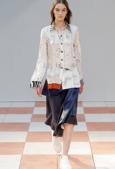 Céline F/W 2015 Wonderland Silk Dress meerkat - 2