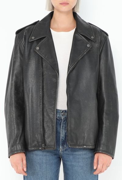 The Row 2023 Catalina Distressed Biker Jacket - 1