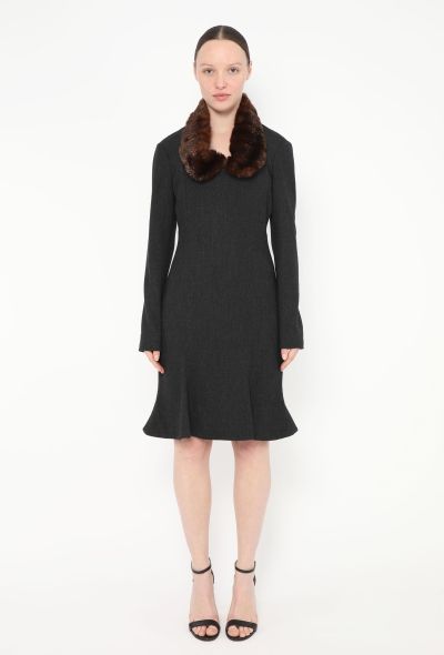 Vivienne Westwood F/W 1994 Fluted Fur Collar Dress - 1