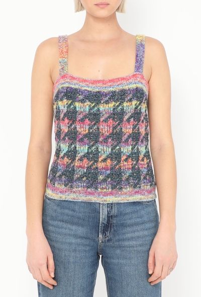 Chanel Pre-Fall 2020 Houndstooth Knit Top - 1