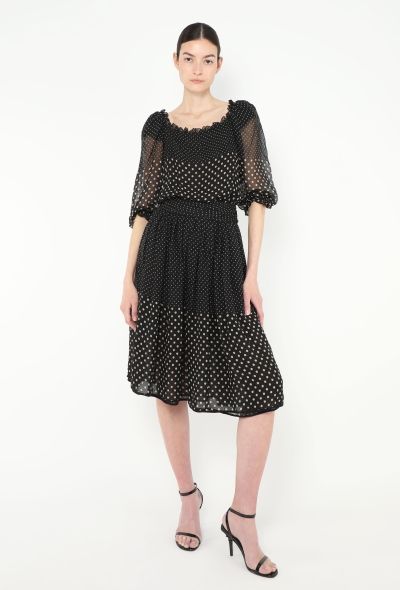 Valentino '70s Polka Dot Silk Dress - 1