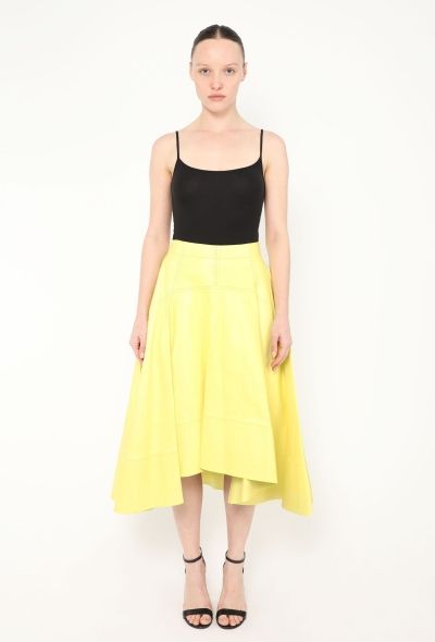 Bottega Veneta F/W 2022 Flared Leather Skirt - 1
