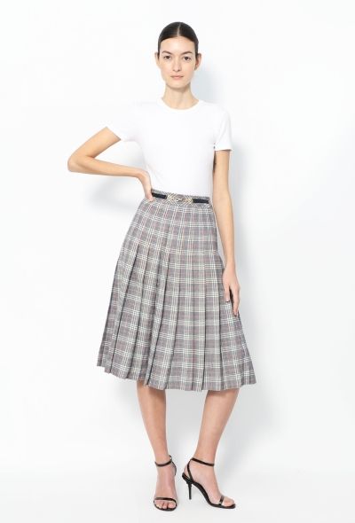 Céline '70s Pleated Horsebit Skirt - 1
