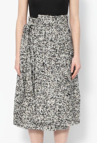 Céline 2014 Bouclé Wrap Skirt - 2