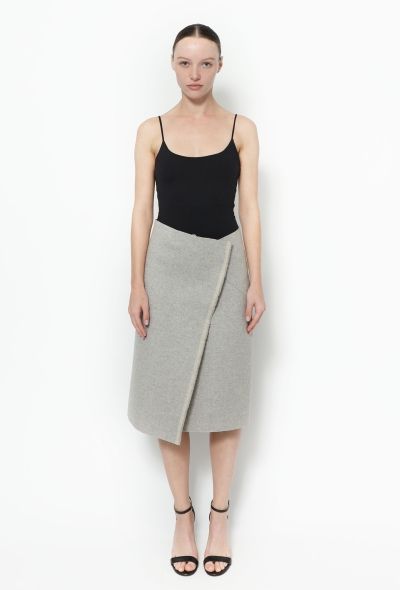 Céline Asymmetrical Wool Wrap Skirt - 1
