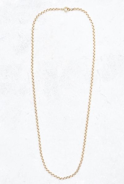 Vintage Fine Jewelry Classic 18k Yellow Gold Chain Necklace - 1