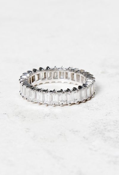 Vintage Fine Jewelry 18k  Gold & Baguette-Cut Diamond Wedding Band - 2