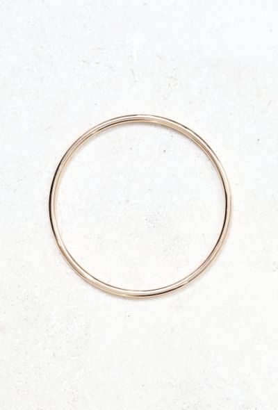 Vintage Fine Jewelry 18k Yellow Gold Bangle Bracelet - 2