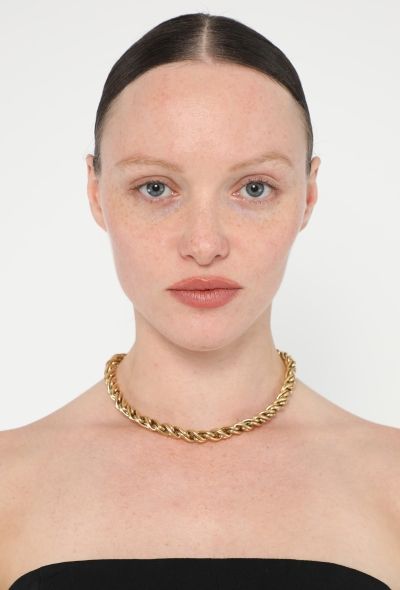 Vintage Fine Jewelry O.J Perrin 18k Yellow Gold Chainlink Necklace - 2