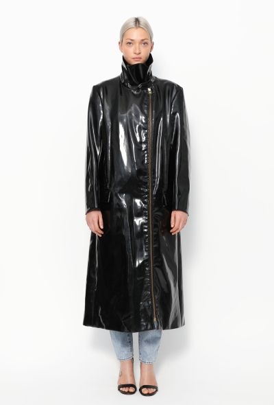 Iconic Pierre Cardin '70s Vinyl Trench Coat - 1