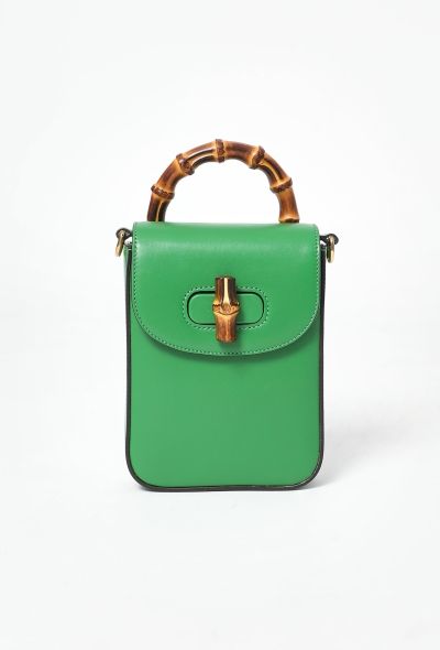 Gucci 2023 Green Bamboo Mini Crossbody Bag - 1