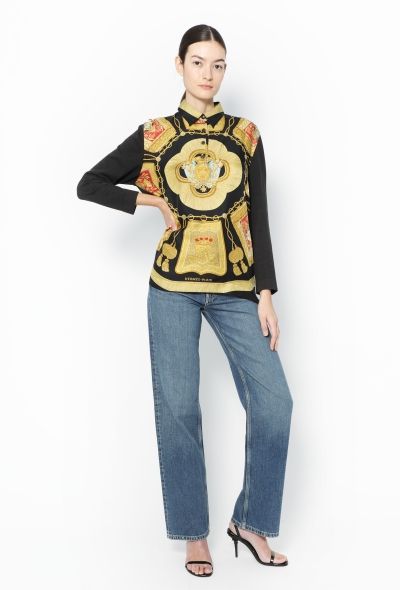 Hermès Vintage 'Poste et Cavalerie' Silk Carré Top - 1