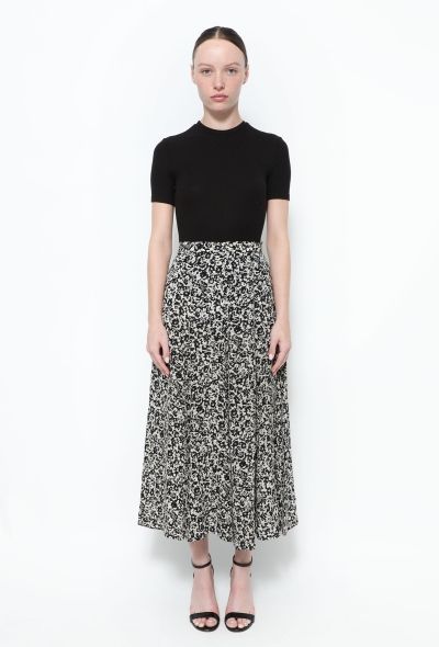 Sonia Rykiel '90s Floral Crêpe Skirt - 1