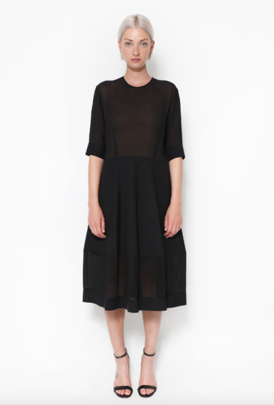 Céline Silk Crêpe Tulip Dress - 1