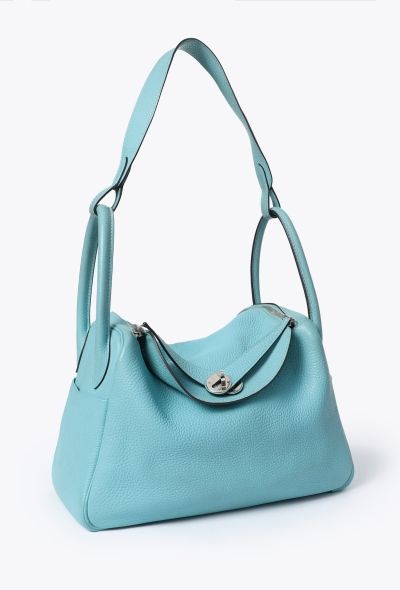 Hermès Lindy 30 Taurillon Clémence Bleu Atoll - 2