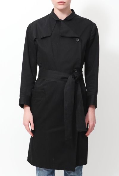 Yohji Yamamoto Belted Wrap Trench Coat - 2