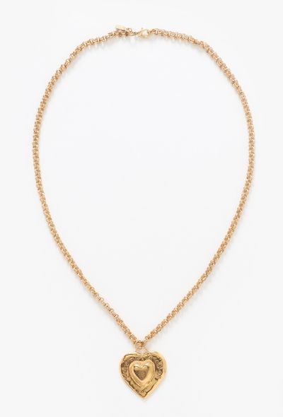 Saint Laurent 1992 Sculpted Heart Sautoir - 1