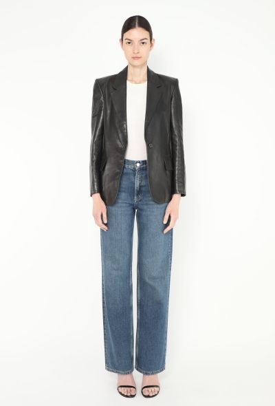 Saint Laurent Vintage Tailored Leather Blazer - 2
