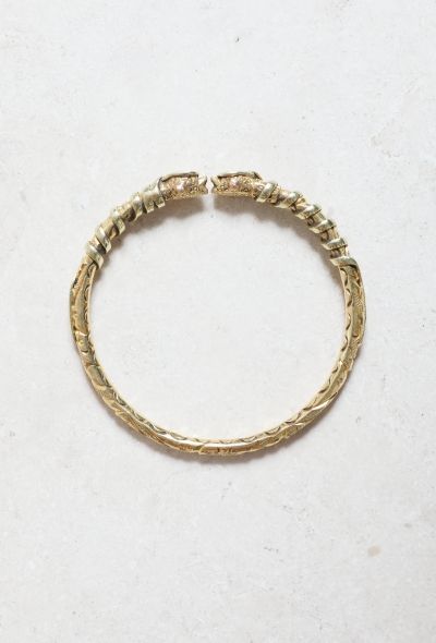 Vintage Fine Jewelry 18k Yellow Gold Snake Bracelet - 1