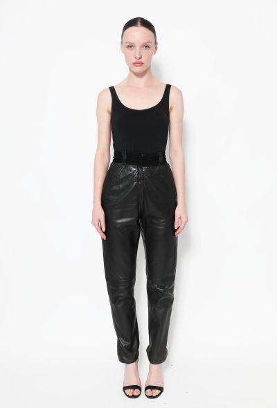 Gianni Versace '80s High-Wasted Leather Pants - 1