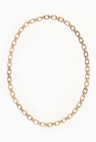 Vintage Fine Jewelry 1980s 18k Yellow Gold Chain Necklace - 1