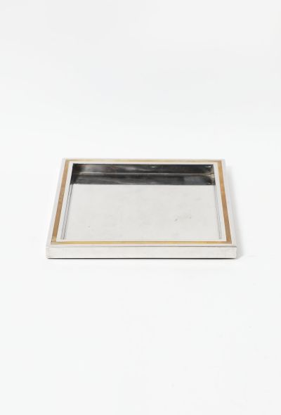 Vintage Objects & Decor Willy Rizzo '70s Steel Tray - 1