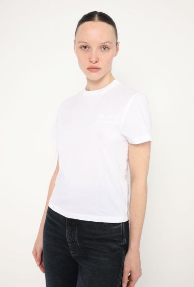 Miu Miu 2023 Cropped Emblem T-Shirt - 2