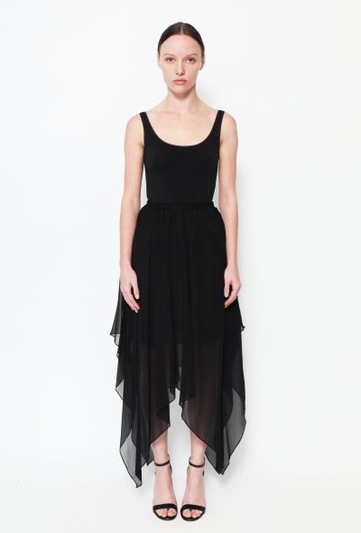 Saint Laurent Vintage Draped Silk Skirt - 1