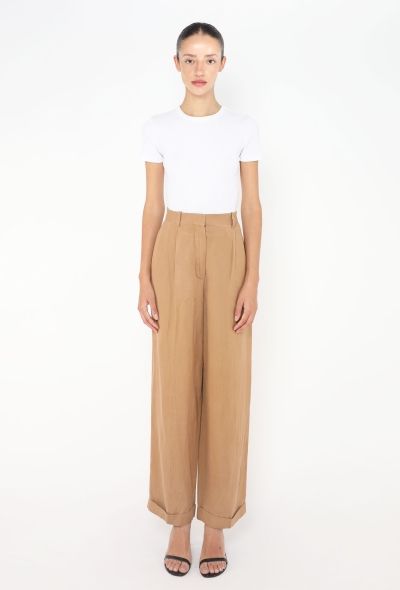 The Row 2022 Cassandra Linen Trousers - 2