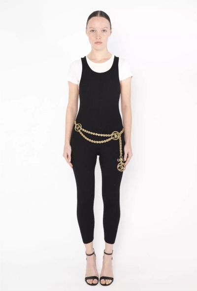 Chanel 1994 Ribbed 'CC' Button Jumpsuit - 1