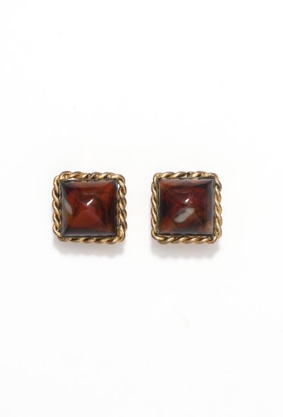 Exquisite Vintage 70s R. Scemama  Amber Earrings - 1