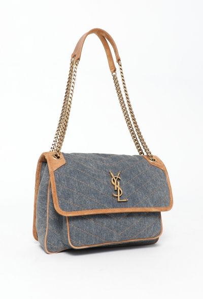 Saint Laurent 2022 Denim Niki Shoulder Bag - 2