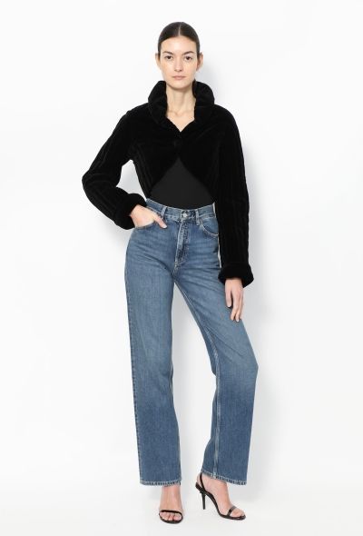 Thierry Mugler 2000 Ribbed Velvet Bolero - 2